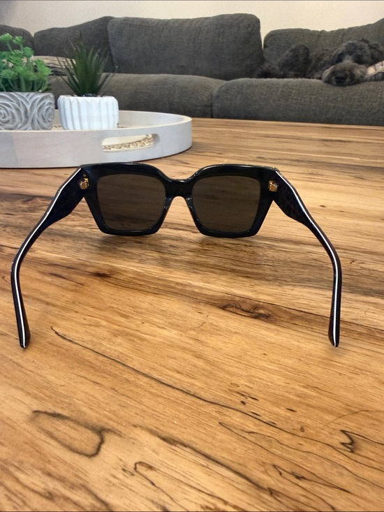 Jimmy Choo Black Oversized Square Sunglasses main image 5